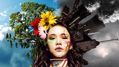 Trees clouds tea pollution Plants asians industrial plants