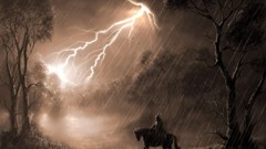 Trees dark storm fantasy art