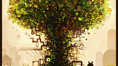 Trees digital art artwork