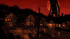 Trees Dogs giant houses cities forests artwork