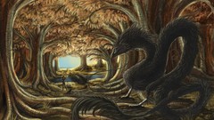 Trees Dragons fantasy art