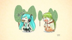 Trees eating long hair closed eyes crying hatsune miku vocaloid 