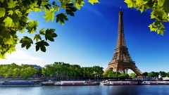 Trees Eiffel Tower Paris France Beaches