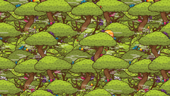 Trees Flowers mushrooms artwork