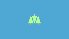 Trees forests minimalistic artwork
