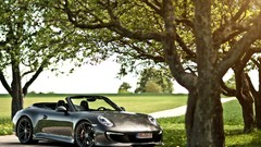 Trees grass cars Porsche roads porsche 911 gt3