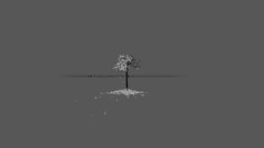 Trees gray background musical minimalistic