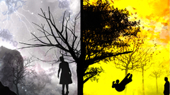 Trees hanging surreal