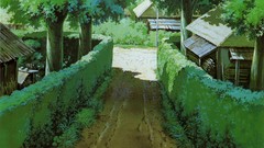 Trees houses My Neighbour Totoro hedges