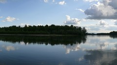 Trees hungary reflections clouds