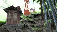 Trees Japan Anime brown Japanese architecture anime girls 