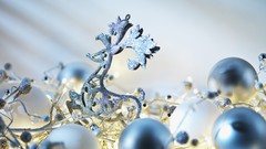 Trees lights iced earth