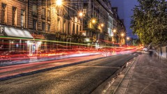 Trees lights Paris street City Lights cities