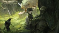 Trees Monsters raven Knights Boys! armor forests artwork 