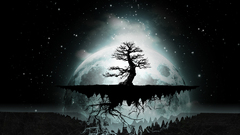 Trees moon artwork