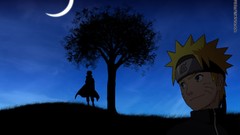 Trees moon silhouettes naruto