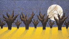 Trees moon surreal art Lowell Herrero