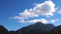 Trees Mountains clouds skyscapes