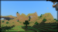 Trees Mountains land dirt minecraft skyscapes