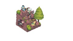 Trees Mountains Pokemon caves artwork