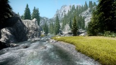 Trees Mountains the elder scrolls v skyrim rivers video games