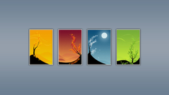Trees multicolor seasons panels