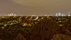 Trees night lights London cities cityscapes HDR Photography 