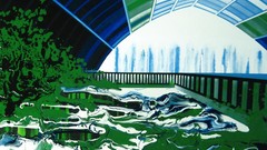 Trees paintings cityscapes artwork traditional art trippy 