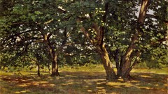 Trees paintings impressionism Claude Monet