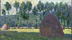 Trees paintings impressionism Claude Monet haystack
