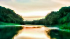 Trees paintings lakes digital art