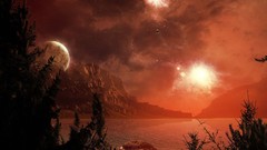 Trees planets skies surreal