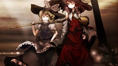 Trees Plants dress hats fireflies red eyes red dress bows 