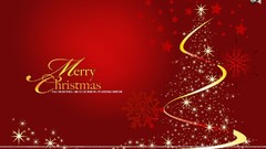 Trees red Christmas red background Christmas trees