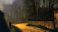 Trees roads John Atkinson Grimshaw classic art