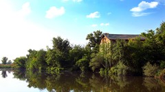 Trees Roof lakes houses rivers swamps