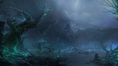 Trees ruins rivers League of Legends spooky