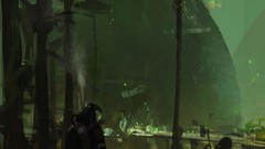 Trees science fiction cityscapes artwork digital art futuristic