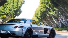 Trees silver back roads Mercedes-Benz amg