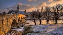 Trees snow bavaria Bridges