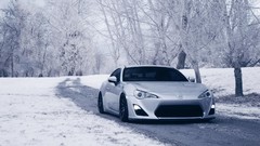 Trees snow cars Toyota