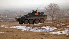 Trees snow War soldiers patrol tanks NATO Afghanistan Villages 