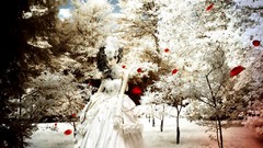 Trees snow white artwork