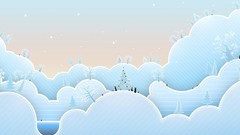 Trees snow winter blue seasons