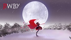 Trees snow winter night Stars text moon weapons cross Anime 