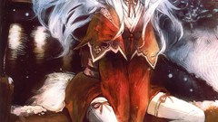 Trees snow winter water Shoes white hair sitting outdoors 