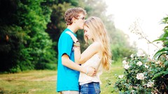 Trees sun youth woman morning glasses Boys! date blondes