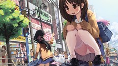 Trees tears giant anime girls school uniforms panties 