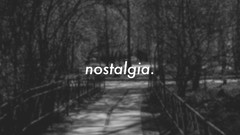 Trees text nostalgia paths grayscale