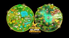 Trees text Symbols bananas black background Maps Escape 